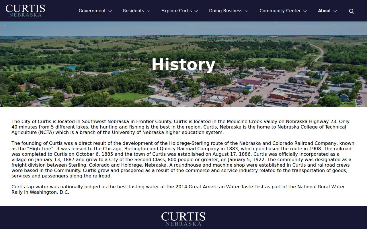 Curtis criminal history context from the city's official railroad history